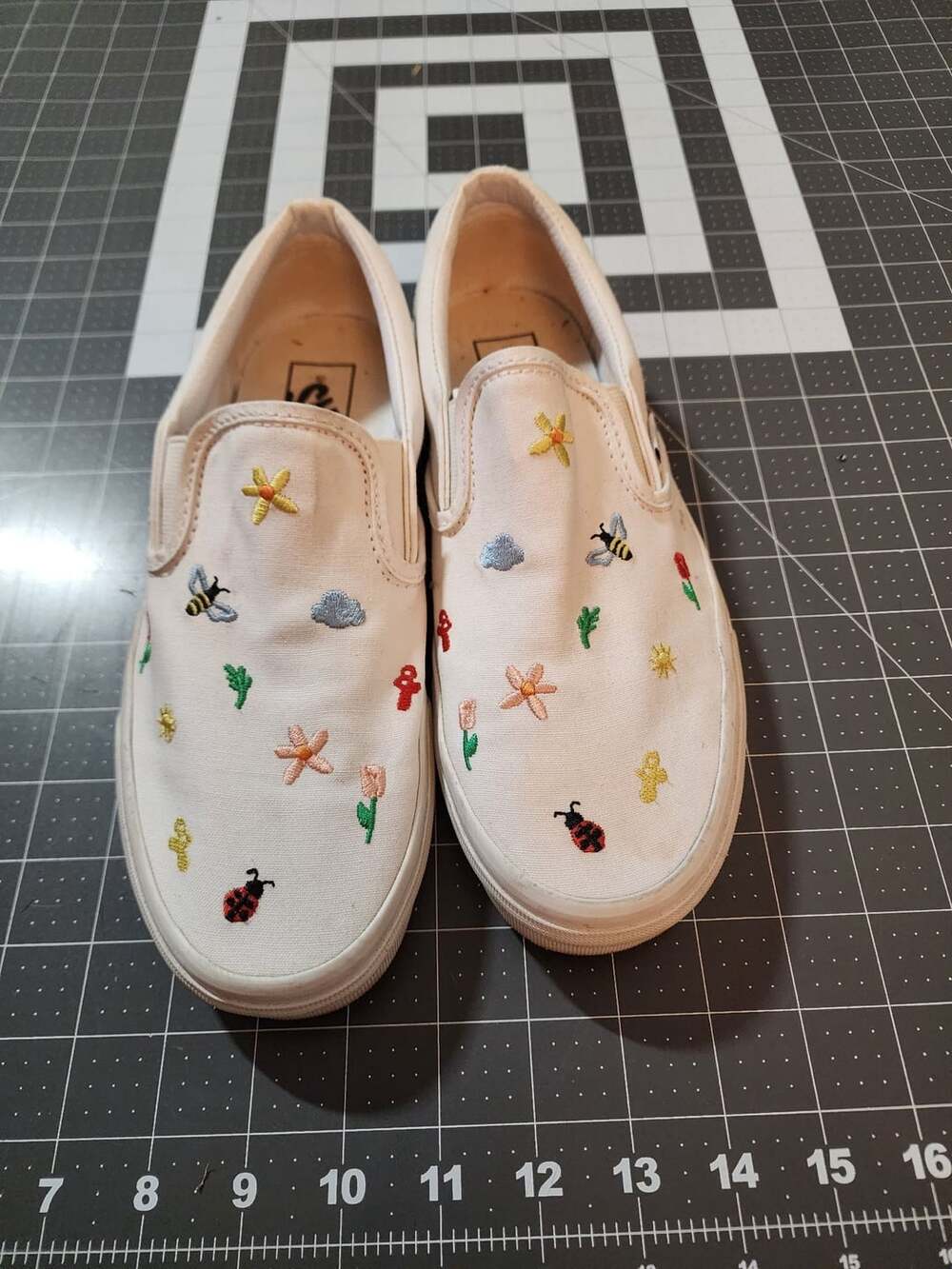 Vans Garden Party Classic Slip-On Shoes True White